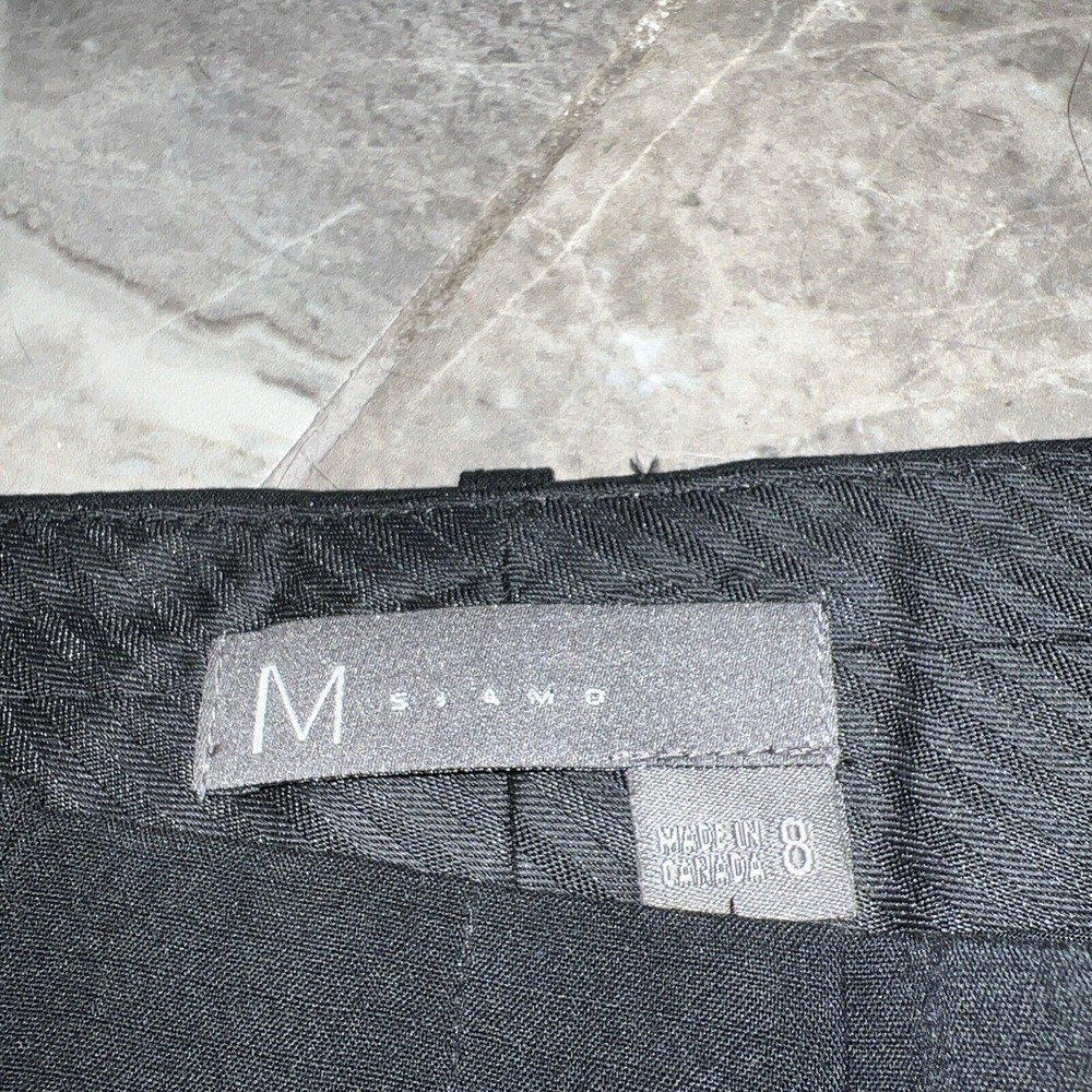 M Siamo Black Wool Wide Leg Pants Lined NWT Size 8 - Picture 3 of 7